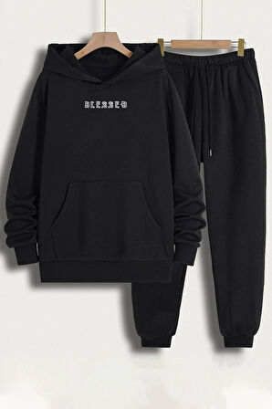 Uyguntarz Unisex Blesseb Baskılı Eşofman Takımı