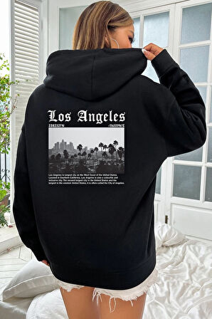 Uyguntarz Unisex Los Angles  Baskılı Sweatshirt