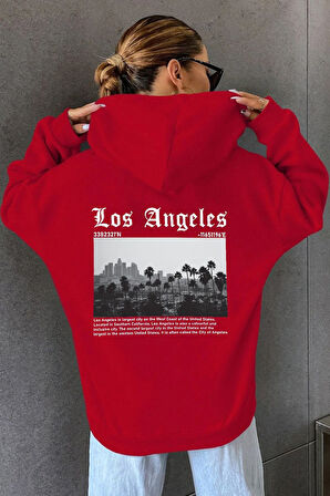 Uyguntarz Unisex Los Angles  Baskılı Sweatshirt