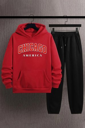 Unisex Chiago Baskılı Eşofman Takımı