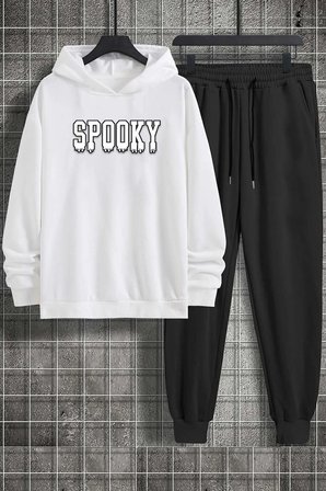 Unisex Spooky Baskılı Eşofman Takımı