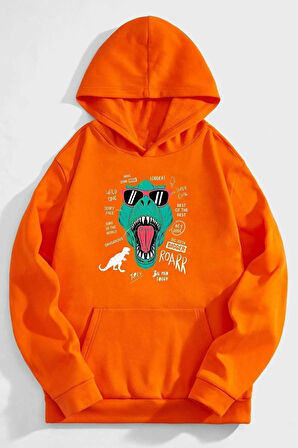 Unisex T - Rex Baskılı Sweatshirt