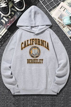Unisex California Baskılı Sweatshirt