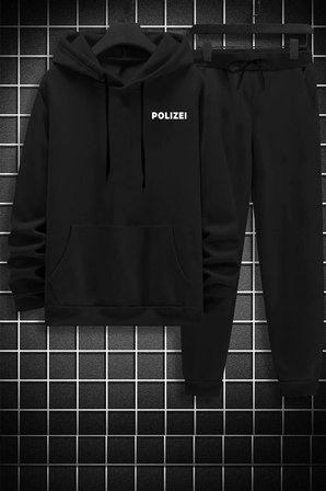 Unisex Polizei Sırt Baskılı Eşofman Takımı