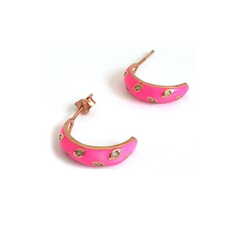 Gümüş Renkli Neon Küpe