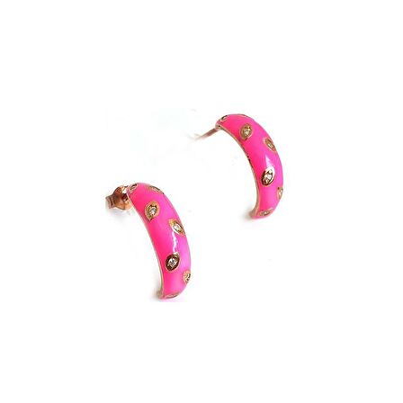 Gümüş Renkli Neon Küpe