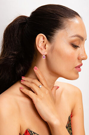 Mor Taş Osmanlı Küpe