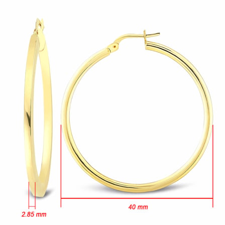 Altın Halka Küpe 40 mm
