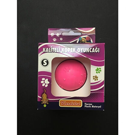 Kardelen Termoplastik Pati Desenli Köpek Oyun Topu S 4.5 CM Çok Renkli