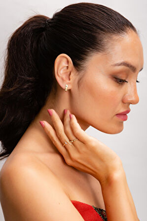 Zarif İşlemeli Fantezi Küpe