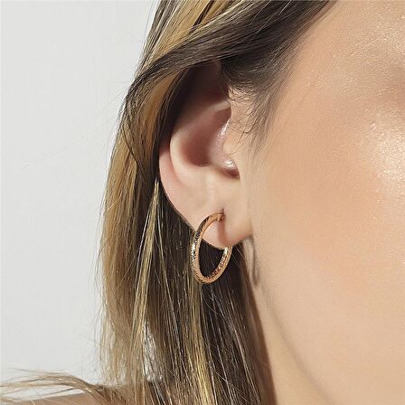 Halka Küpe 14 Ayar Altın