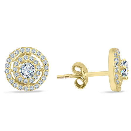 Altın Vidalı Günlük Küpe (KP0065)