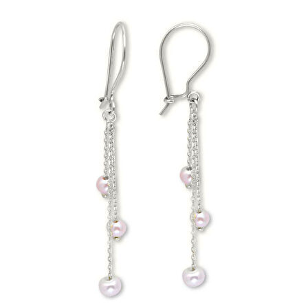 5.5 Cm Altın Sallantılı İnci Küpe (KP0081)