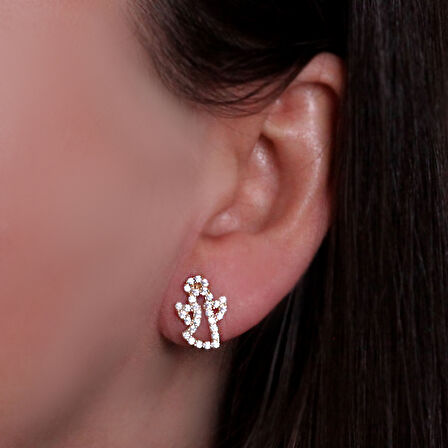 1.5 Cm Altın Vidalı Melek Küpe (KP0089)