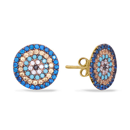 Nazar Boncuğu Altın Küpe (KP0101)