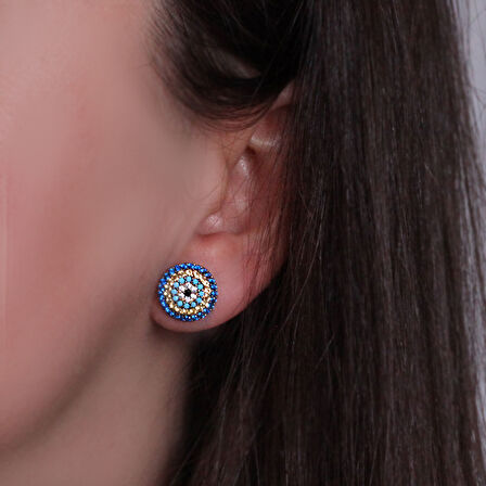 Nazar Boncuğu Altın Küpe (KP0101)