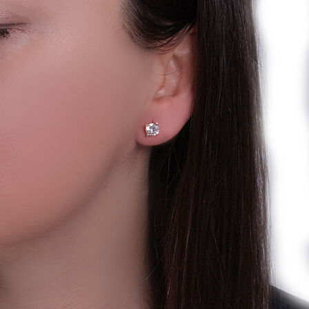 Altın Tek Taş Küpe (KP0113)