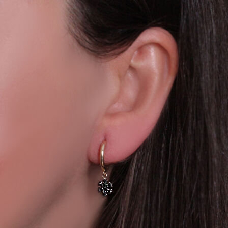 Sallantılı Minimal Kar Tanesi C Küpe (KP0115)