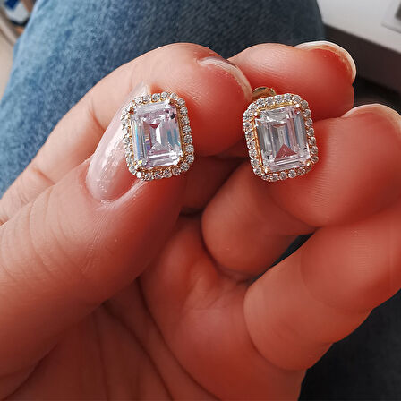 Altın Vidalı Baget Küpe (KP0128)