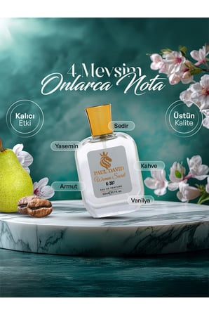Hediyelik Set Özel Kadın Edp Parfüm Ve Siyah Deri Kartlık- Vanilya, Kahve, Armut Notalari, K-307-12