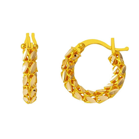2 cm Çaplı Pullu Halka Küpe KP055