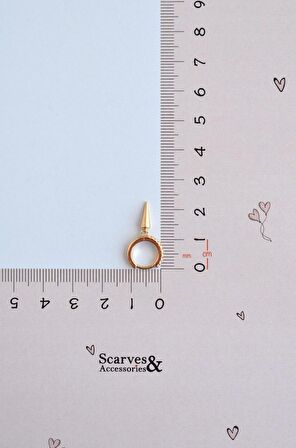 Zımba Charmlı Taşlı Halka Helix Piercing Kıkırdak Lob Gold Renkli