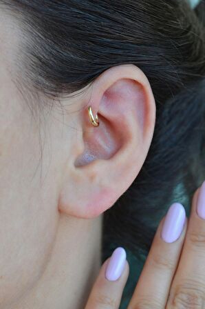 Gold 6 mm Mini Halka Piercing Forward Helix Tragus Piercing Daith Helix
