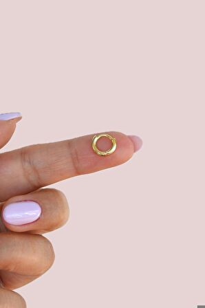 Gold 6 mm Mini Halka Piercing Forward Helix Tragus Piercing Daith Helix