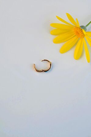 Mavi Mineli Halka Helix Piercing Kıkırdak Küpesi