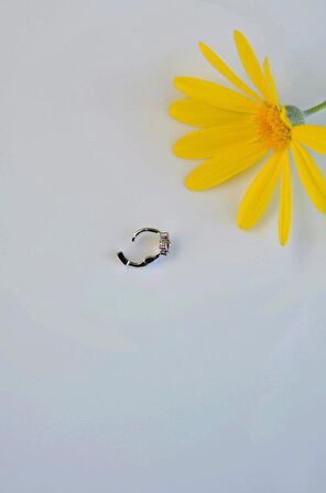 6 mm Mini Halka Pembe Çiçekli Piercing Forward Helix Tragus Helix Kıkırdak