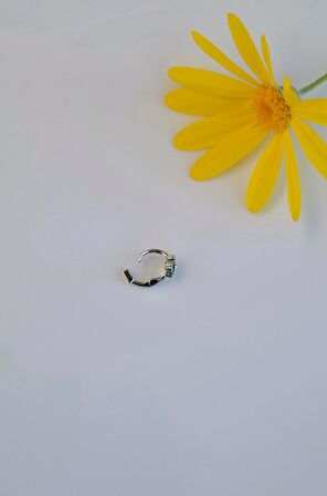 6 mm Mini Halka Yeşil Çiçekli Piercing Forward Helix Tragus Helix Kıkırdak