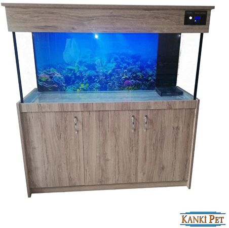 Mobilyalı KP150SMP02 Alt Sump sistemli lüks led Aydınlatmalı 150 x 50 x 60 cm (430 Litre)