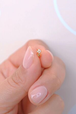 Çok Mini Çiçekli Helix Piercing Tragus Kıkırdak Piercing