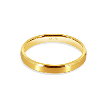 Lazer Kesim Vintage Altın Alyans Modeli Erkek