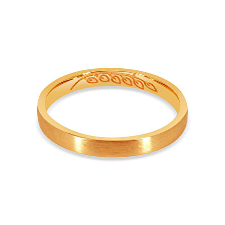 Akasya Çiçeği Vintage Altın Alyans Erkek Modeli