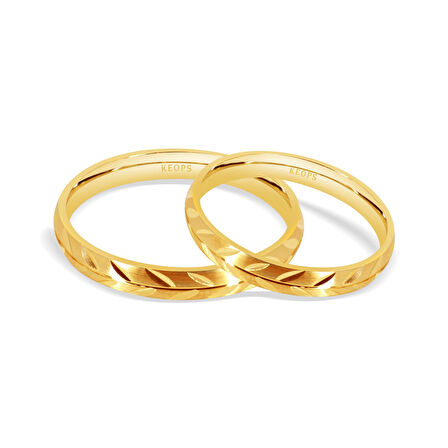 Virginia Vintage Altın Alyans Erkek Modeli