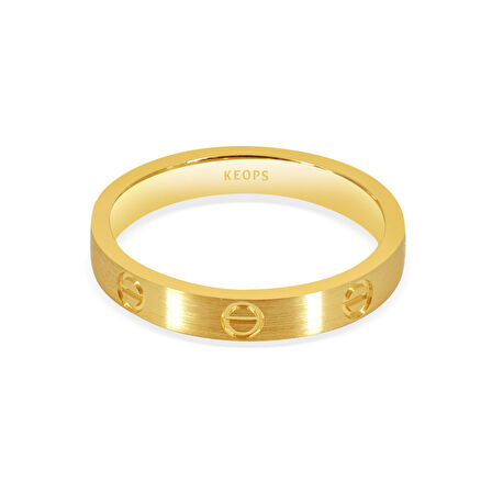 Vidalı Vintage Altın Alyans Erkek Modeli