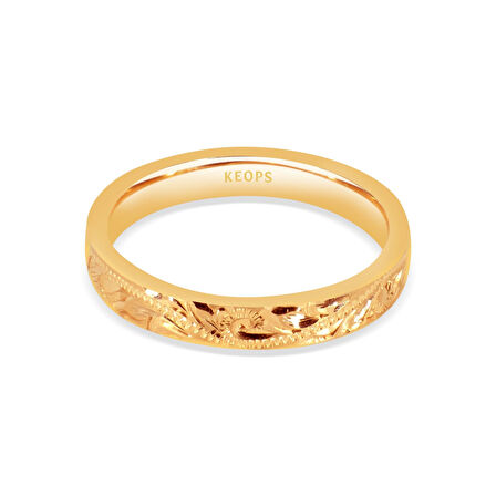 Daisy Vintage Altın Alyans Kadın Modeli