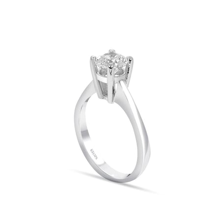 F Renk 0.79 Karat Pırlanta Tektaş Yüzük - HRD Sertifikalı 