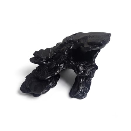 3D PETG Akvaryum Siyah Kaya Taş Dekoru Batabilen Süs KP3D204102