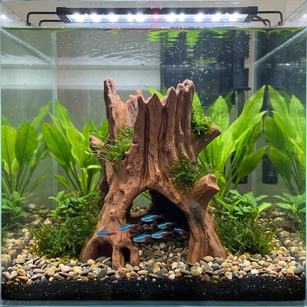 3D Yazıcı Akvaryum Dekoru Yapay Ağaç Kökü Mağara PETG 17x17cm KP3D10117