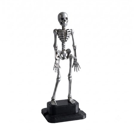 3D Baskı Gri Dans Eden İskelet Akvaryum Hava Taşı 18,5 cm