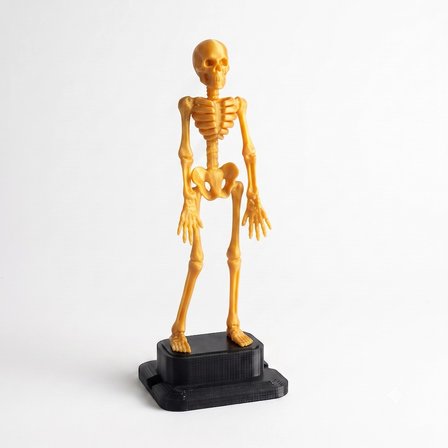 3D Baskı Turuncu Dans Eden İskelet Akvaryum Hava Taşı 18,5 cm