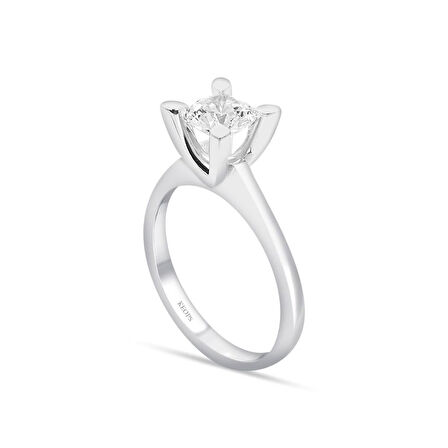 G Renk 0.74 Karat Pırlanta Tektaş Yüzük - HRD Sertifikalı