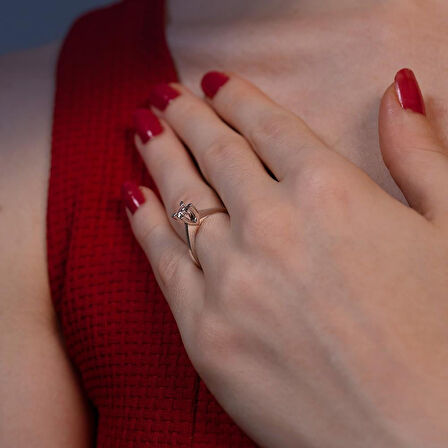 F Renk 0.40 Karat Pırlanta Tektaş Yüzük - HRD Sertifikalı