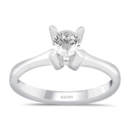 I Renk 0.30 Karat Pırlanta Tektaş Yüzük - HRD Sertifikalı