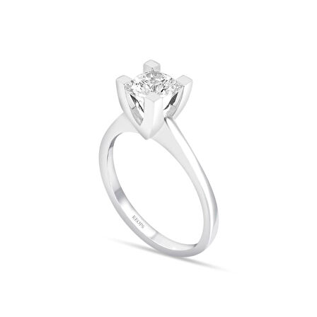 G Renk 0.60 Karat Pırlanta Tektaş Yüzük - HRD Sertifikalı