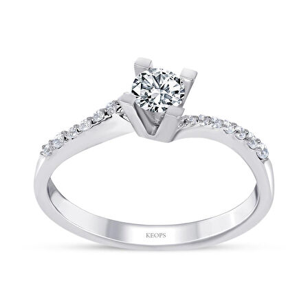 F Renk Toplam 0.29 Karat Pırlanta Tektaş Yüzük