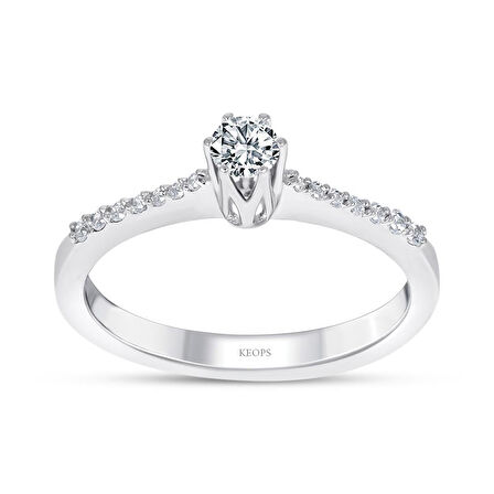 Toplam 0.29 Karat Pırlanta Tektaş Yüzük