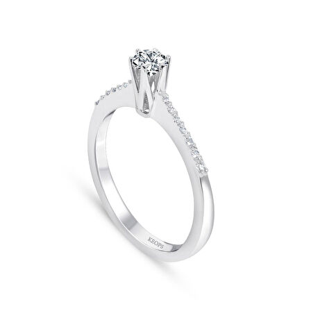 Toplam 0.29 Karat Pırlanta Tektaş Yüzük